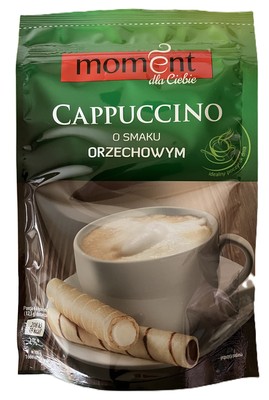 Moment cappuccino ořech 100g instantní kávový nápoj s ořechovou příchutí