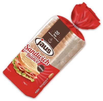 JAUS 750g pšeničný toastový chléb krájený