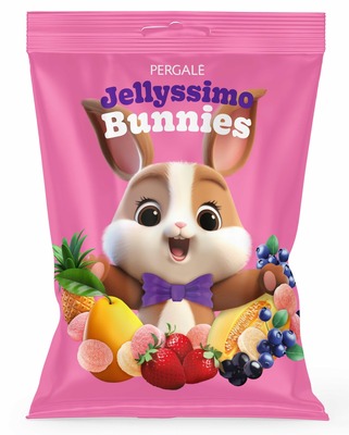JELLYSSIMO BUNNIES 150g želé s ovocnou příchutí obalené v cukru