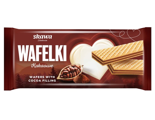 WAFELKI 180g, oplatky s kakaovou náplní