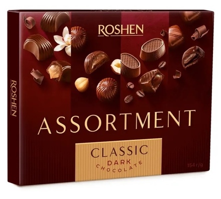 ROSHEN ASSORTMENT CLASSIk 154g směs pralinek z hořké čokolády