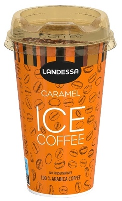 LANDESSA CARAMEL V KELÍMKU 230ml kávový nápoj s mlékem a slaným karamelem