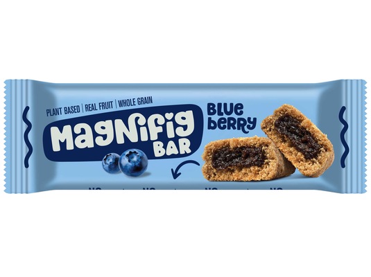 MAGNIFIG BAR 50g trvanlivé pečivo plněné fíkovou pastou s borůvkovou příchutí